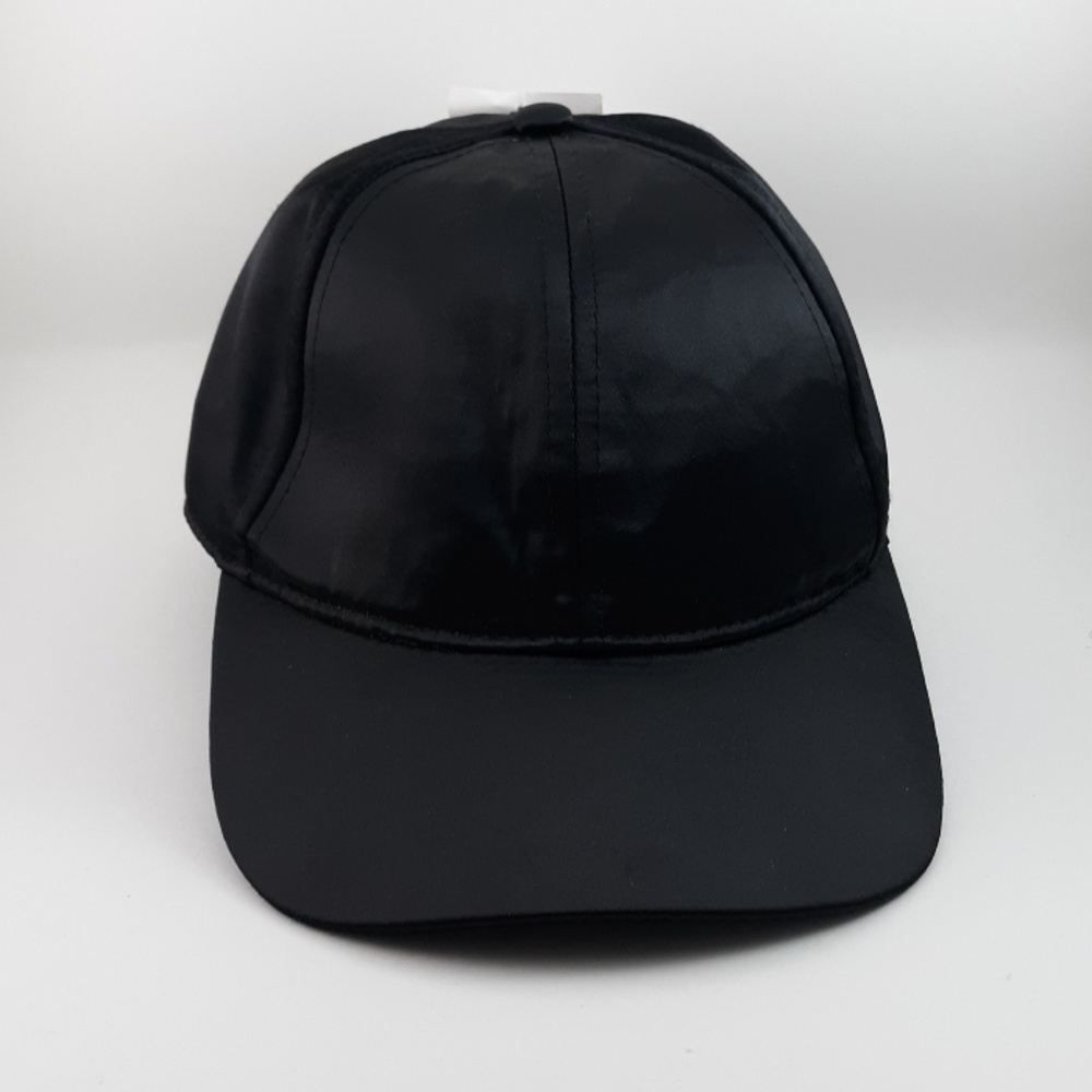 H&M Black Satin Baseball Cap